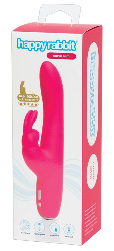 Curve Slim rabbitvibrator med slank design og fleksibel form